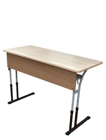 Стіл учнівський двомісний з регулюванням висоти (стільниця – WERZALIT)