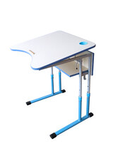 Стіл учнівський одномісний з регулюванням висоти з регулюванням кута нахилу стільниці 0-8°
