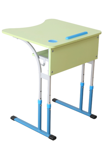 Стіл учнівський одномісний регульований по висоті, з антисколіозним вирізом