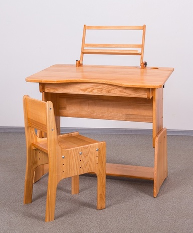 Стол из ясеня с газовым амортизатором и регулировкой высоты