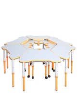 Стіл мобільний з регулюванням висоти та нахилу стільниці, з полицею