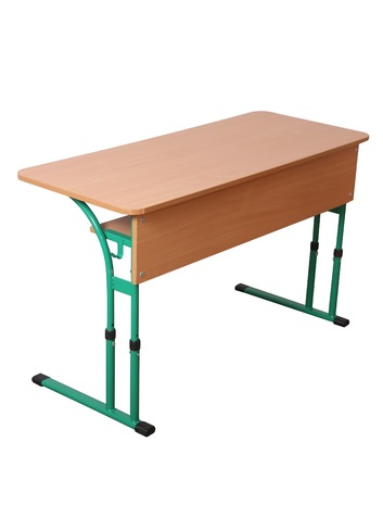 Стіл учнівський двомісний стільниця з заокругленими кутами зі змінною висотою