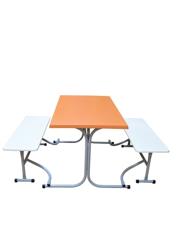 Стіл для їдальні з розкладними лавами стільниця WERZALIT