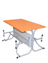 Стіл для їдальні з розкладними лавами стільниця WERZALIT