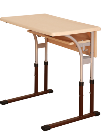 Стіл учнівський одномісний з регулюванням висоти (стільниця – WERZALIT)