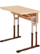 Стіл учнівський одномісний з регулюванням висоти (стільниця – WERZALIT)0