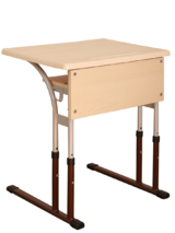 Стіл учнівський одномісний з регулюванням висоти (стільниця – WERZALIT)
