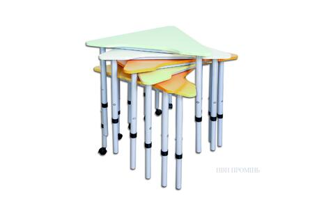 Стіл мобільний модульний “Трикутник” 60° регульований по висоті