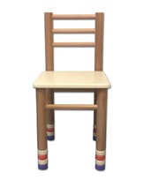Стілець дитячий регульований по висоті з натуральної деревини, Бук