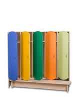 Шафа для дитячого одягу (п’ятимісна з лавою)