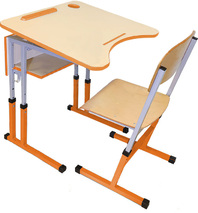 Стіл учнівський одномісний з регулюванням висоти з регулюванням кута нахилу стільниці 0-8°