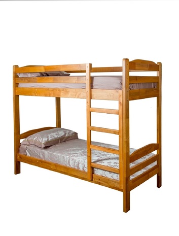 Ліжко 2-х ярусне з натуральної деревини «Сіеста-1»