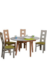 Стіл обідній круглий, розсувний