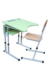 Стіл учнівський одномісний з регулюванням висоти з регулюванням кута нахилу стільниці 0-8°
