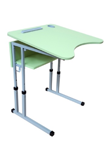 Стіл учнівський одномісний з регулюванням висоти з регулюванням кута нахилу стільниці 0-8°
